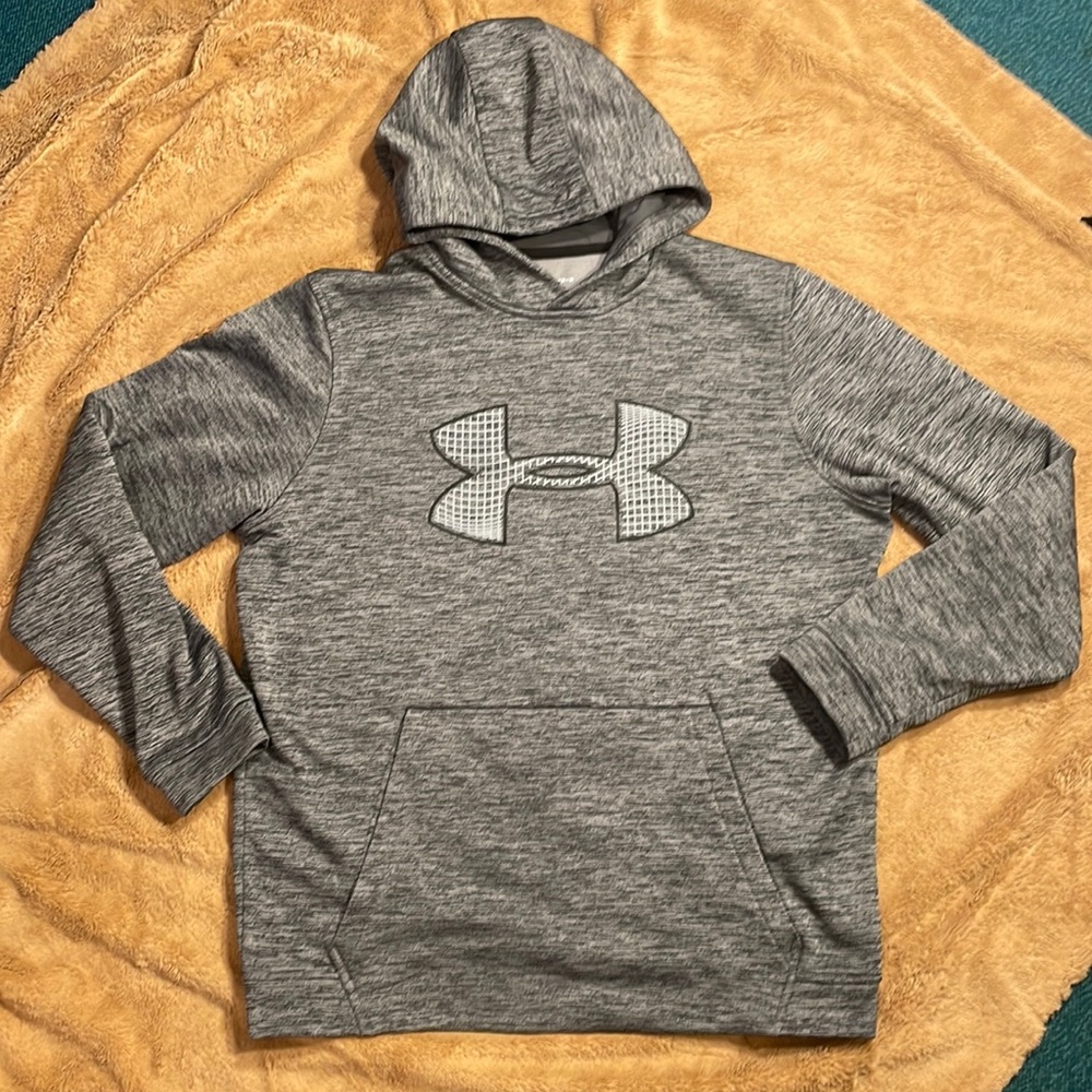 Under Armour Cold Gear Heather/Smokey Gray Hoodie (Good Condition) Sz Medium